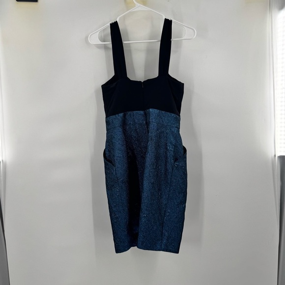 Alexia Admor Black and Blue Sheath Cocktail Dress M - Picture 8 of 8